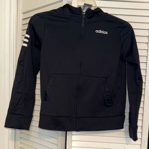 Adidas Kids Black Full-Zip Jacket - S/8